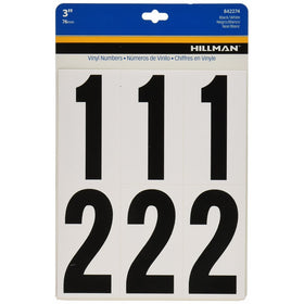 The Hillman Group 842274 3-Inch Numbers Kit, White/Black