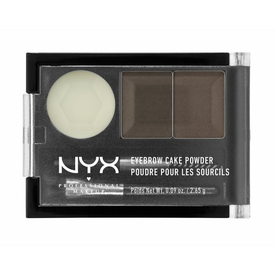 NYX Eyebrow Cake Powder, Dark Brown/Brown