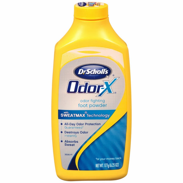 Dr. Scholl's OdorX All Day Deod Powder. 6.25 Ounces, (Pack of 3)