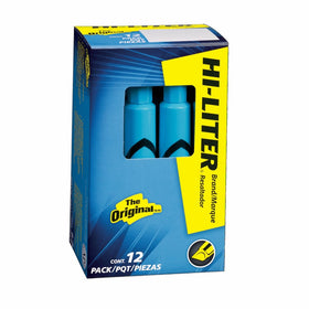 Avery Desk Style Hi-Liter, Chisel Tip, Blue, 12 Count (07746)