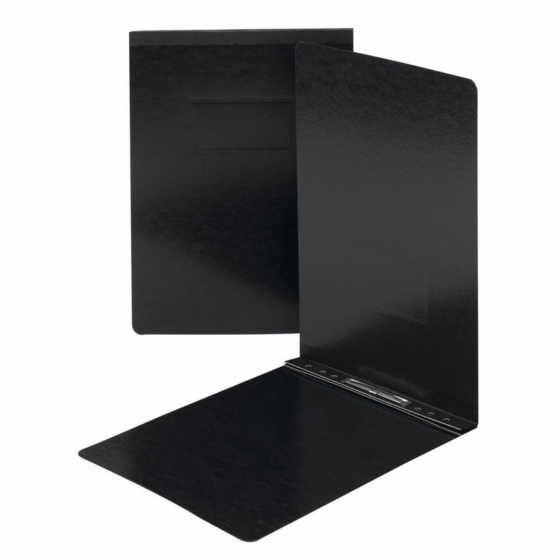 Smead Pressboard Report Cover, Metal Prong with Compressor, Top Fastener, 350 Sheets/3" Capacity, 11" x 17", Black, 10 per Box (81179)