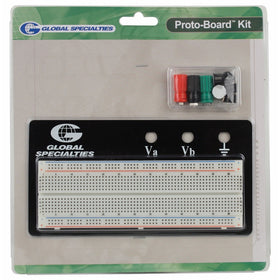 Global Specialties PB-83E Externally Powered Breadboard with Metal Back Plate, 830 Tie-point