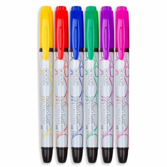 modern-twist Food-Safe Non-toxic, Dry-Erase Markers in Assorted Colors, Set of 6