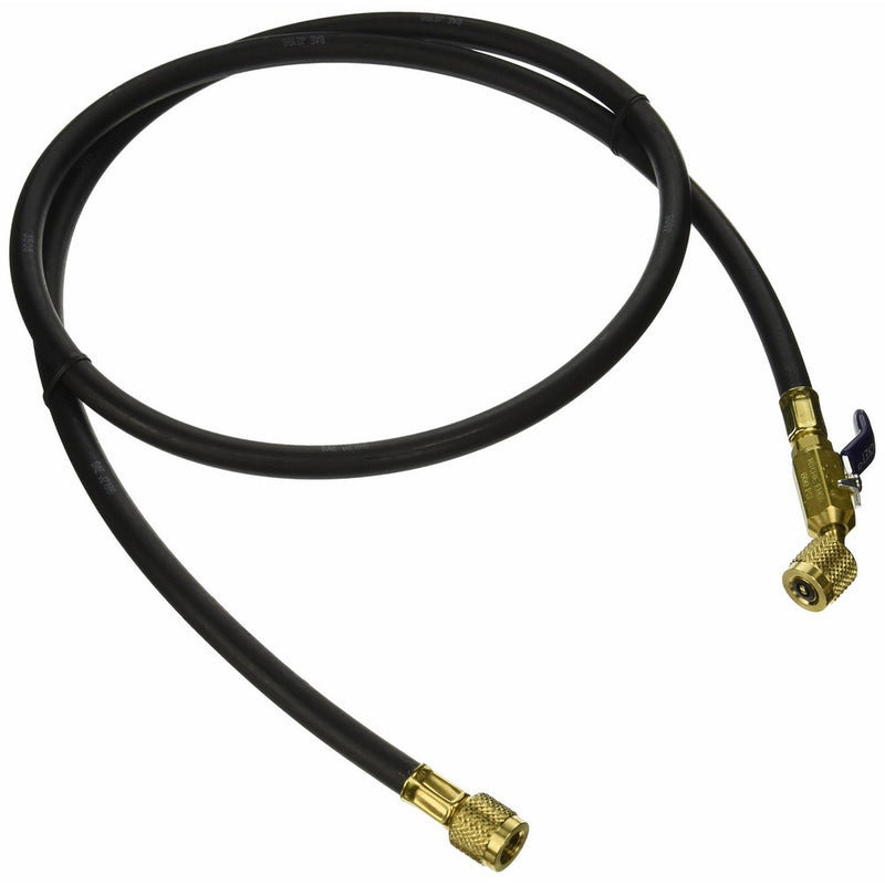 Yellow Jacket 29595 Plus II 1/4 Hose with Compact Ball Valve, 60", Black