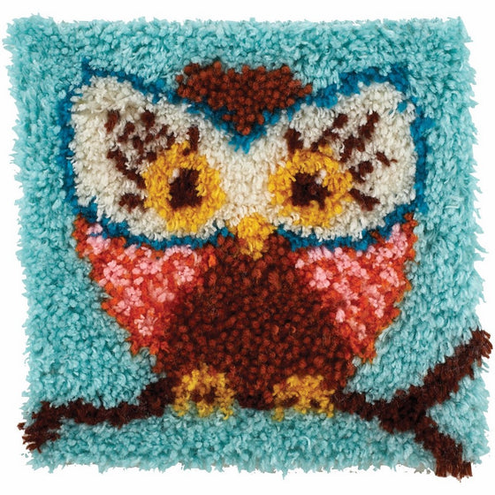 Wonderart Hoot Latch Hook Kit, 12" X 12"