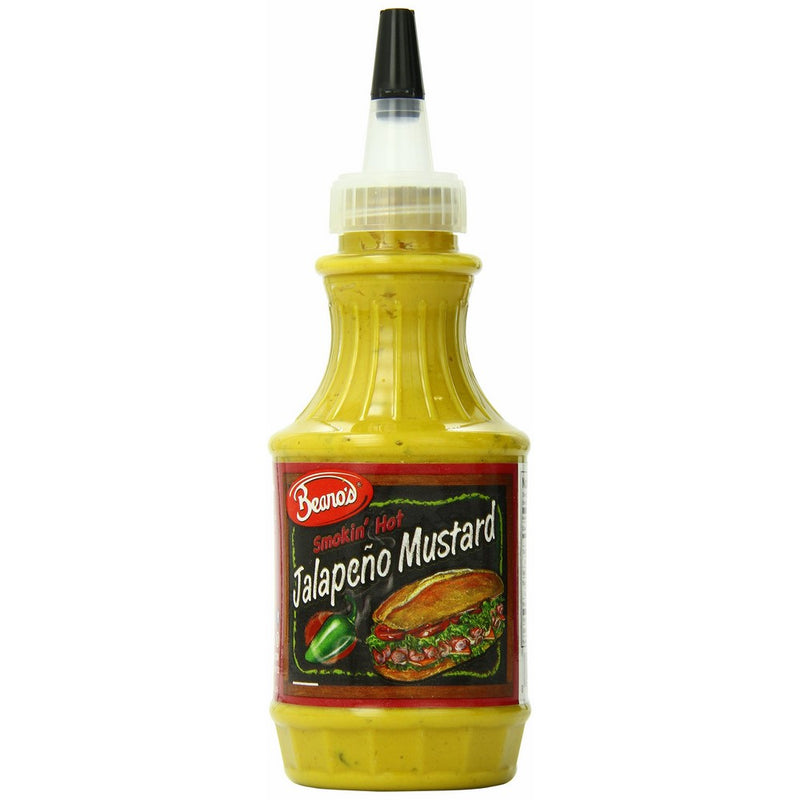 Beano's Mustard, Jalapenos, 8 Ounce (Pack of 12)