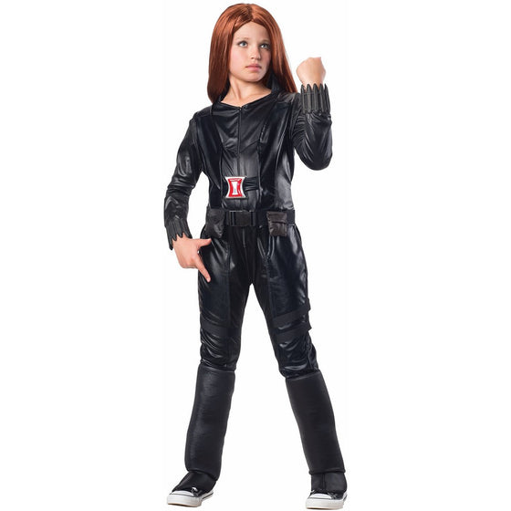 Rubies Marvel Comics Collection: Captain America: The Winter Soldier Deluxe Black Widow Costume, Child Medium