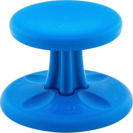 Kore Patented WOBBLE Chair | Now with Antimicrobial Protection | Stem Flexible Seating | Made in the USA - Active Sitting for Kids - Toddler, Blue (10in)