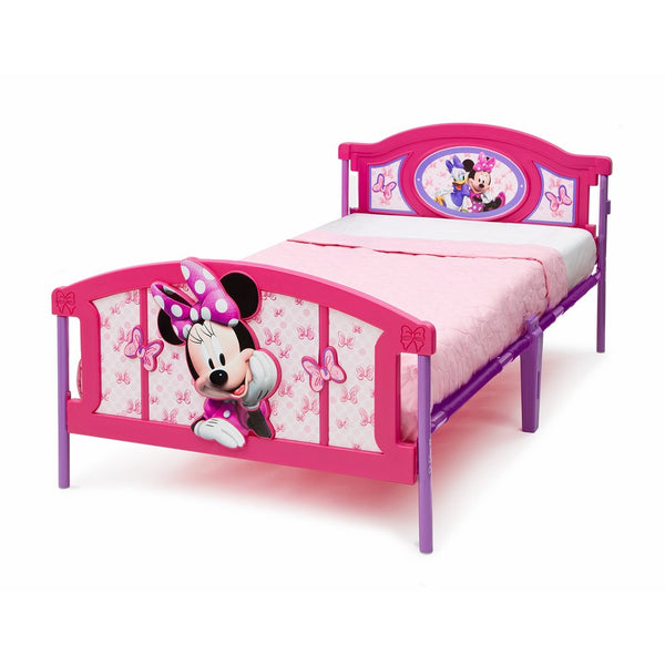 Delta Children Plastic 3D-Footboard Twin Bed, Disney Minnie Mouse