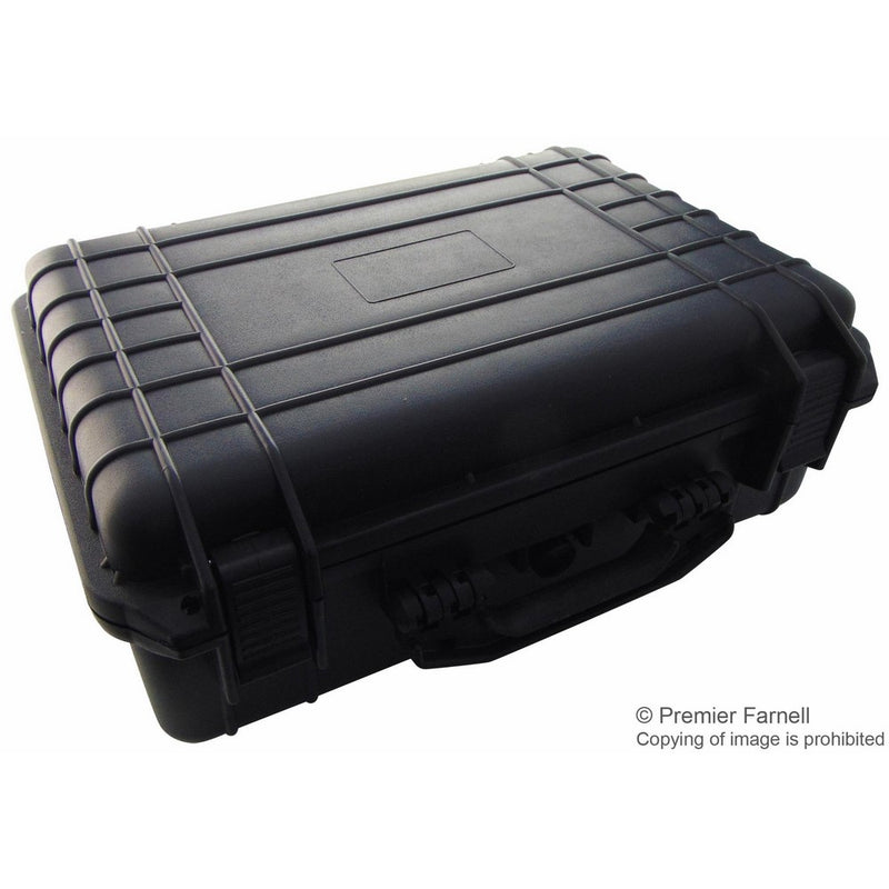 Multicomp 22-24115 Tactical ABS Weatherproof Equipment Case, Black, Built-in O-ring with Secure Latches Prevent Water and Moisture Damage to Contents, Customizable Foam Insert