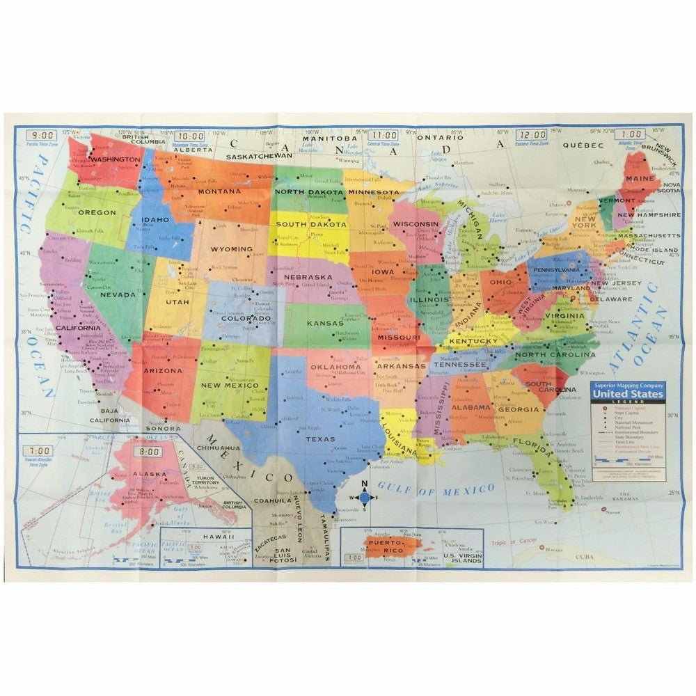 Kappa United States Wall Map USA Poster, Home/School/Office ...