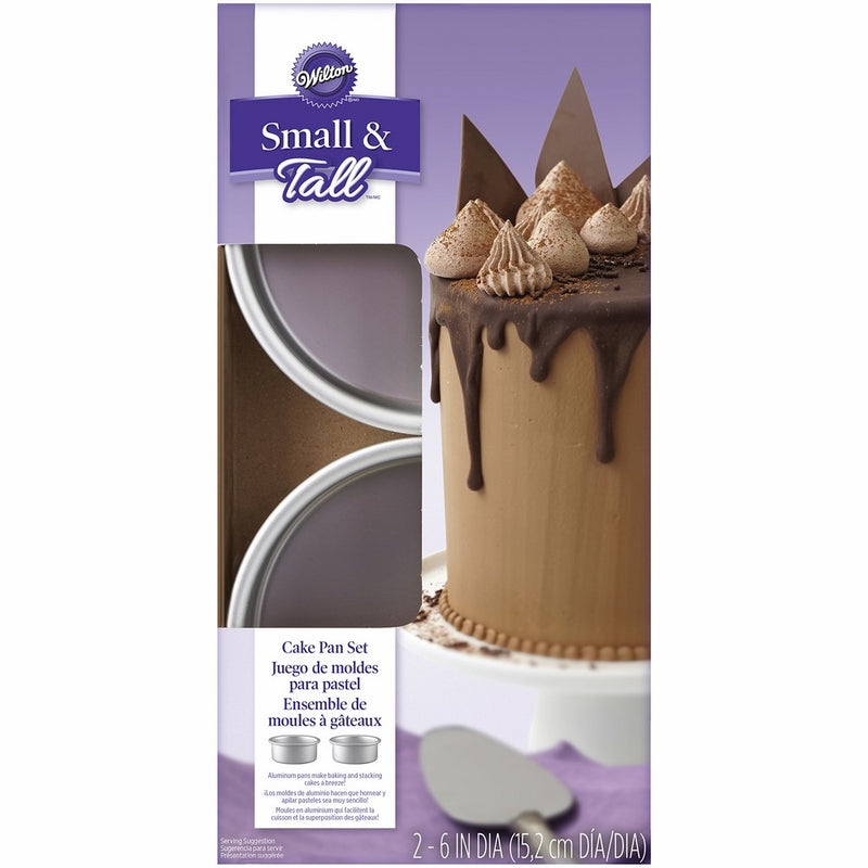 Wilton Small and Tall Aluminum Cake Pans, 2-Piece - Layer Cake Pan Set