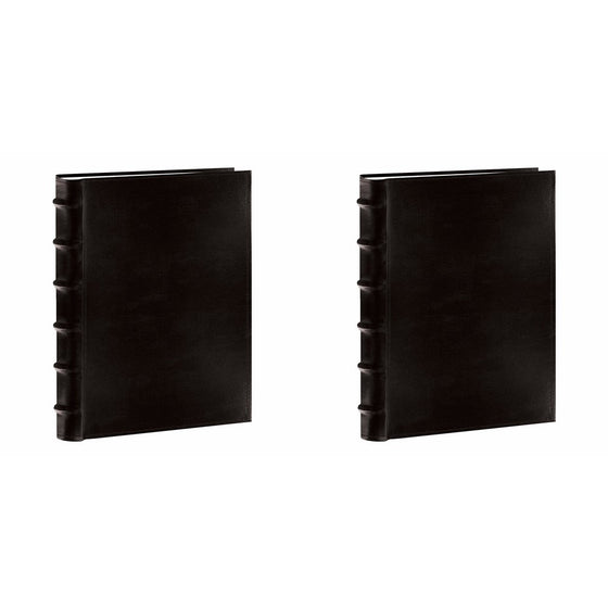 : Pioneer Sewn Bonded Leather BookBound Bi-Directional Photo Album, Holds 300 4x6" Photos, 3 Per Page. Color: Black. (Bundle)