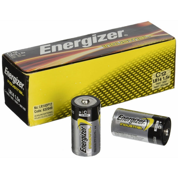 Energizer C Alkaline Industrial Batteries, Box Of 12