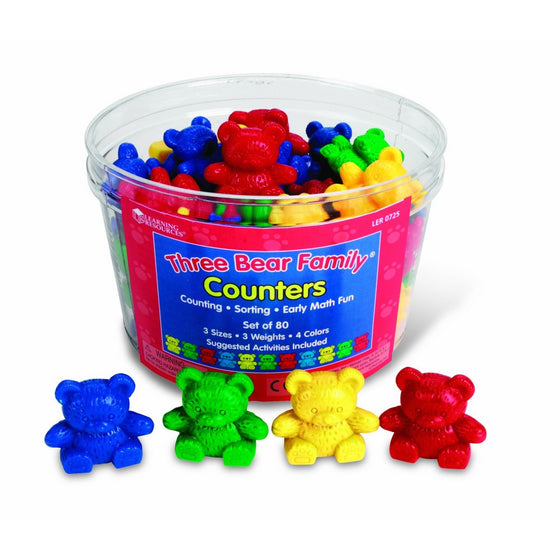 Learning Resources LER0725 Three Bear Family Counters