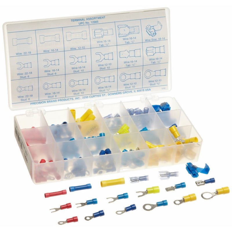 Precision Brand 175 Piece Electrical Terminal Assortment
