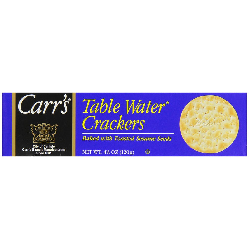 Carr's Sesame Table Water Crackers, 4.25-Ounce Boxes (Pack of 6)