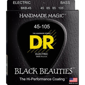 DR Strings Bass Strings, Black Beauties - Extra-Life, Black-Coated