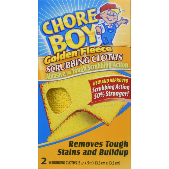 Chore Boy Golden Fleece Scrubbing Cloth, 2 Cloths per box