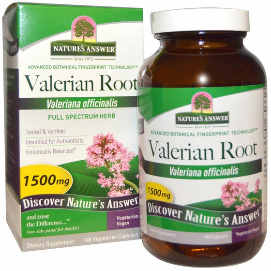 NATURE'S ANSWER, Valerian Root - 180 caps