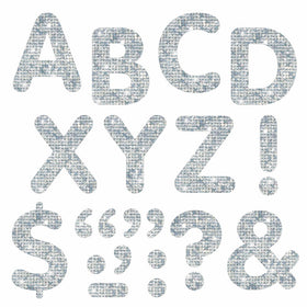 TREND enterprises, Inc. Silver Sparkle 2" STICK-EZE Sparkle Letters