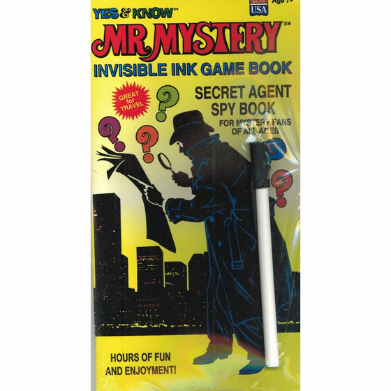 Lee Publications YES & Know Mr. Mystery Secret Agent Spy Invisble Ink Game Book