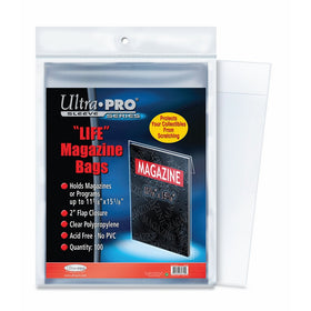 Ultra PRO Life Magazine 11-1/8 x 15-1/8" Bags (100 Count Pack), Small, Clear