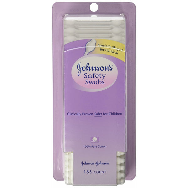 Johnson's Johnsons Safety Swabs, 185-Count Packages (Pack of 3)