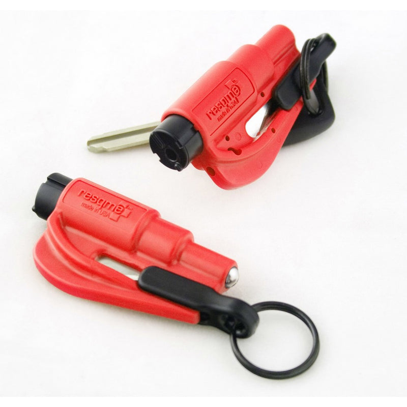 resqme The Original Keychain Car Escape Tool, Made in USA (Red) - Pack of 2