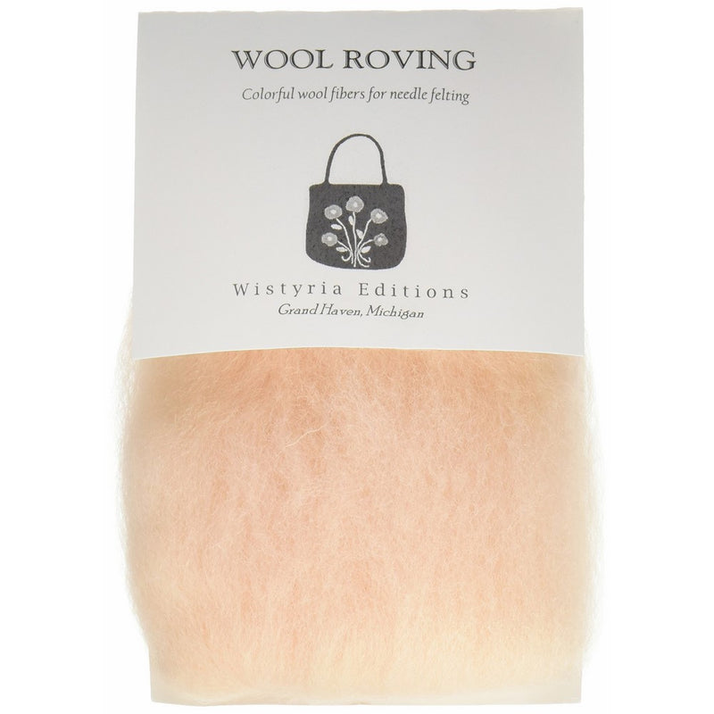Wistyria Editions Wool Roving 12" .22 Ounce-Flesh
