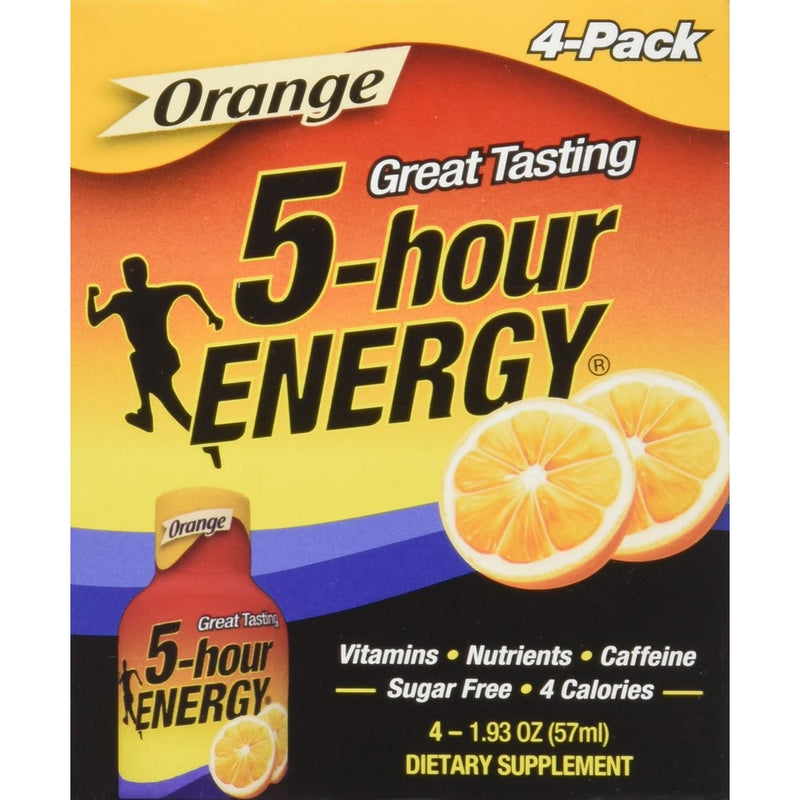 5 Hour Energy Shot, Orange, 2 Ounce, 4 Count