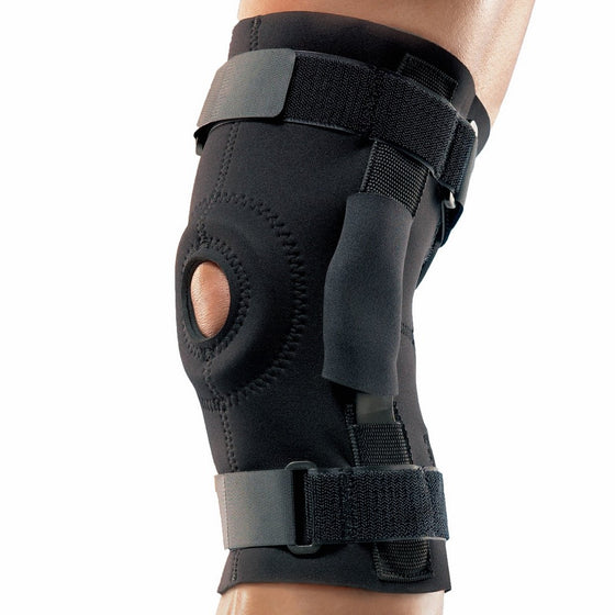 Futuro Hinged Knee Brace, Adjust to Fit, Black, Firm Stabilizing Support