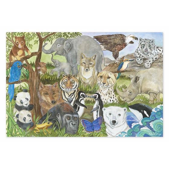 Melissa & Doug Endangered Species Jumbo Jigsaw Floor Puzzle (48 pcs, 2 x 3 feet)