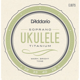 D'Addario EJ87S Titanium Ukulele Strings, Soprano
