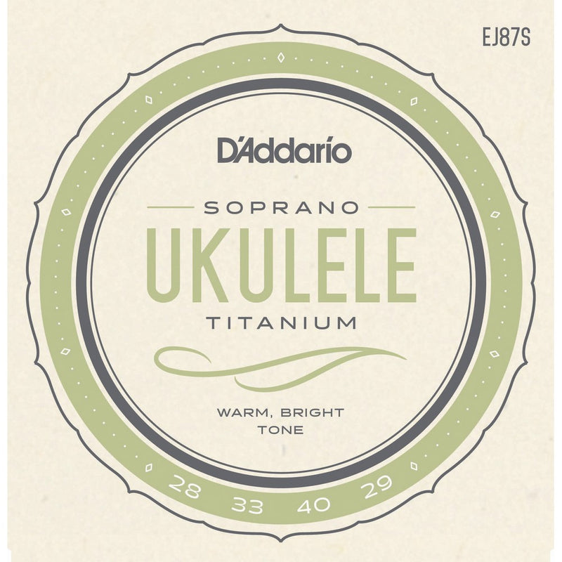 D'Addario EJ87S Titanium Ukulele Strings, Soprano