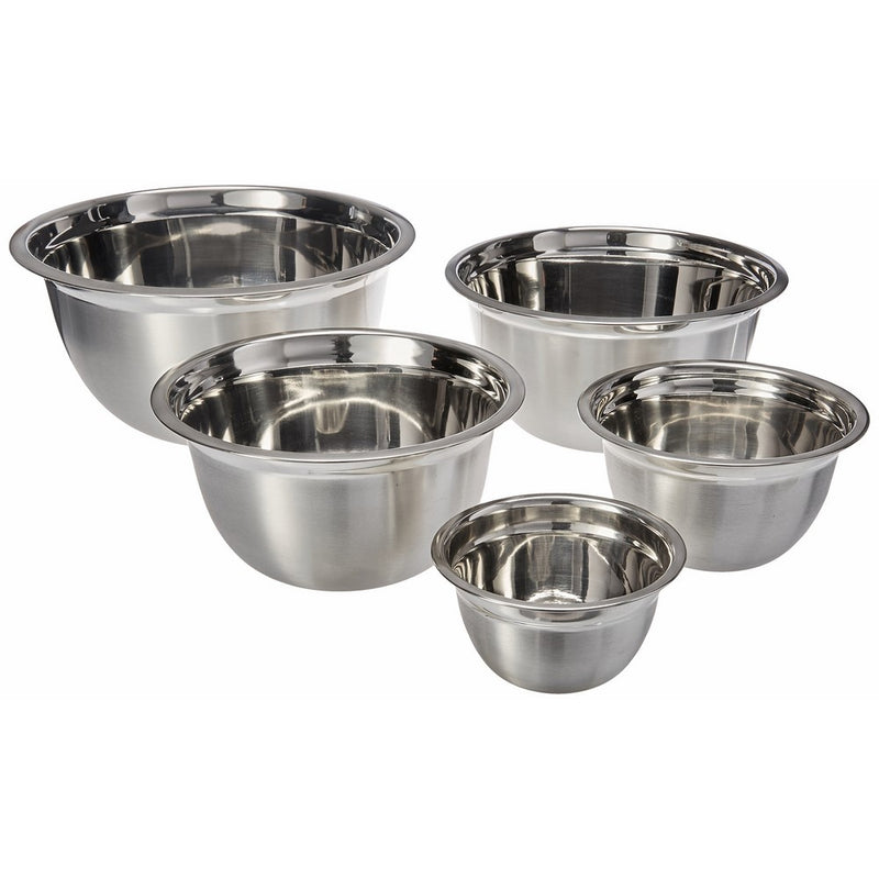 Grande Epicure Heuck 36097 Classics Series 5-Piece Brushed Stainless Steel Euro Bowl Set