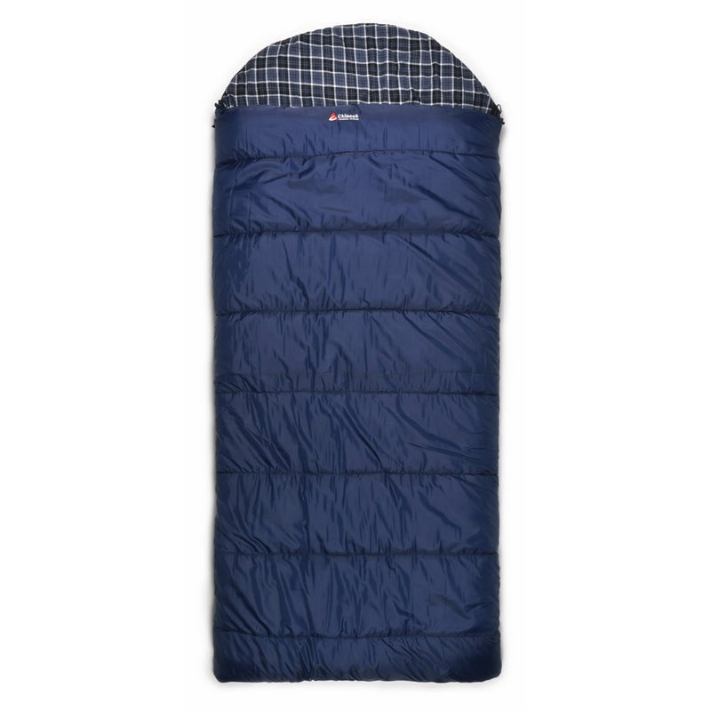 Trailside Dawson 6 Hooded Rectangular Synthetic -15-Degree Sleeping Bag, Blue, X-Large