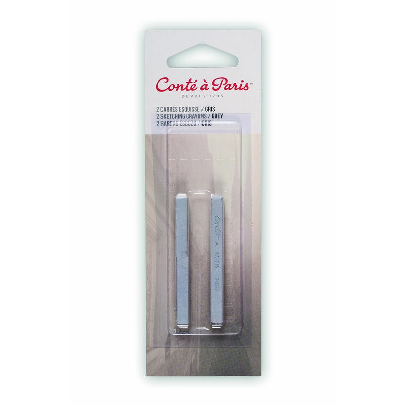 Conté à Paris 2 Count Sketching Crayons, Grey