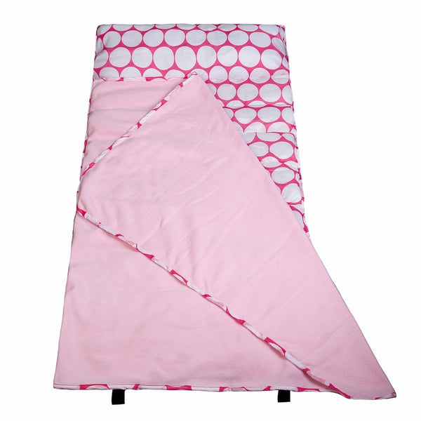 Easy Clean, Water-Resistant Nap Mat, Wildkin Children's Easy Clean Nap Mat with Built in Blanket and Pillowcase, Pillow Insert Included, Premium Microfiber, Ages 3-7 years, Big Dot Pink and White