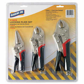 Genuine Joe GJO11965 Locking Plier Set, 3 Piece
