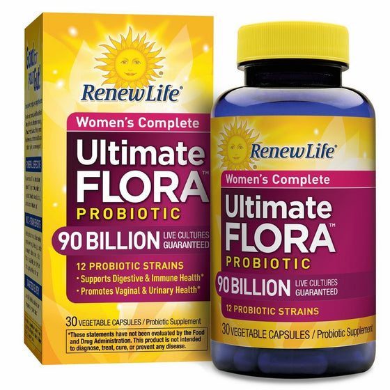 Renew Life - Ultimate Flora Probiotic Women's Care - 90 billion - 30 vegetable capsules