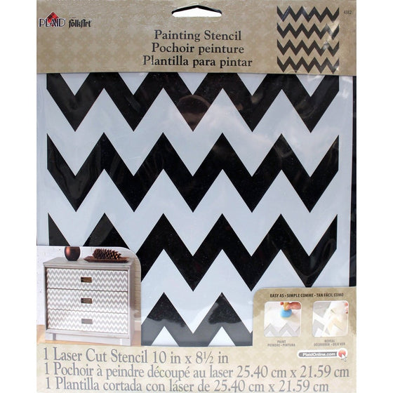 FolkArt Handmade Charlotte Laser Stencils, 4382 Chevron