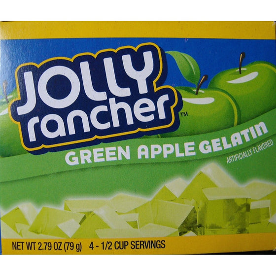 Jolly Rancher Gelatin 2.79oz Box (Pack of 12) (Green Apple)