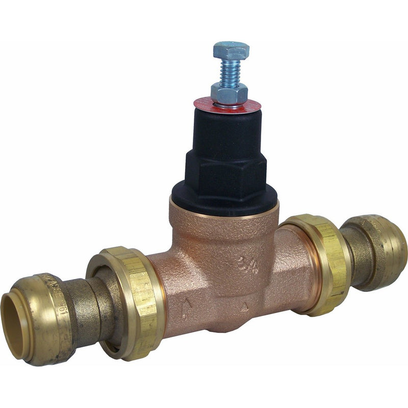 SharkBite 24432-0045 3/4-Inch EB-45 Double Union Push-Fit x Push-Fit Pressure Regulator, Bronze