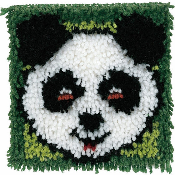 Wonderart Panda Latch Hook Kit, 8" X 8"