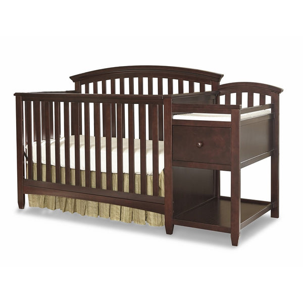 Imagio Baby Montville 4 in 1 Crib and Changer Combo with Pad, Chocolate Mist