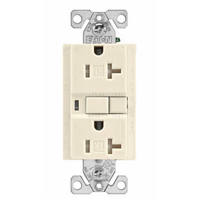 Eaton TRAFCI20LA 20 Amp Tamper Resistant AFCI Receptacle, Light Almond Finish