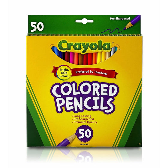 Crayola Colored Pencils, 50 Count, Adult Coloring