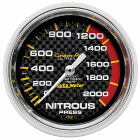 Auto Meter 4828 Carbon Fiber Mechanical Nitrous Pressure Gauge