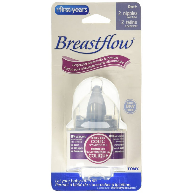 The First Years 2 Pack Breastflow Stage 1 Slow Flow Nipple